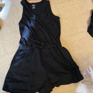 Girlfriend Collective Romper Size XS ReSet Wrap Stretch Jersey Playsuit